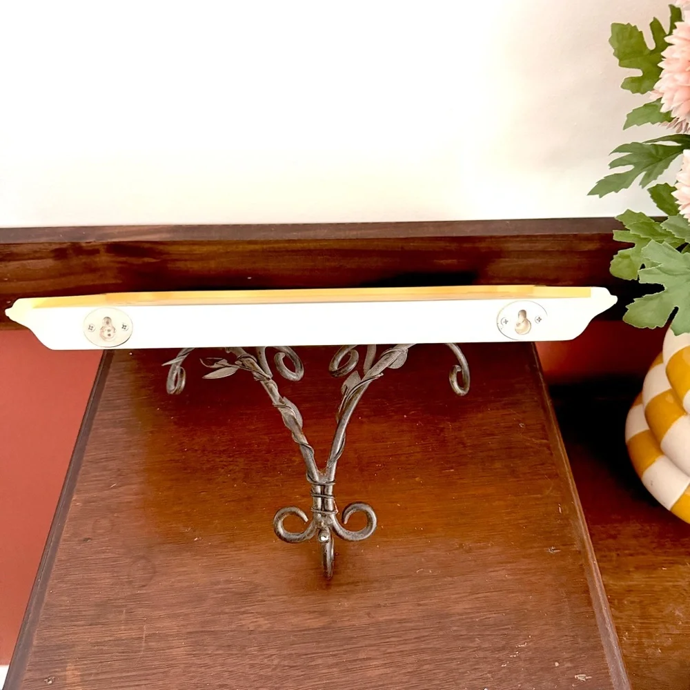 PartyLite Winding Lane Decorative Wall Shelf Bird Leaves Susan Winget 12